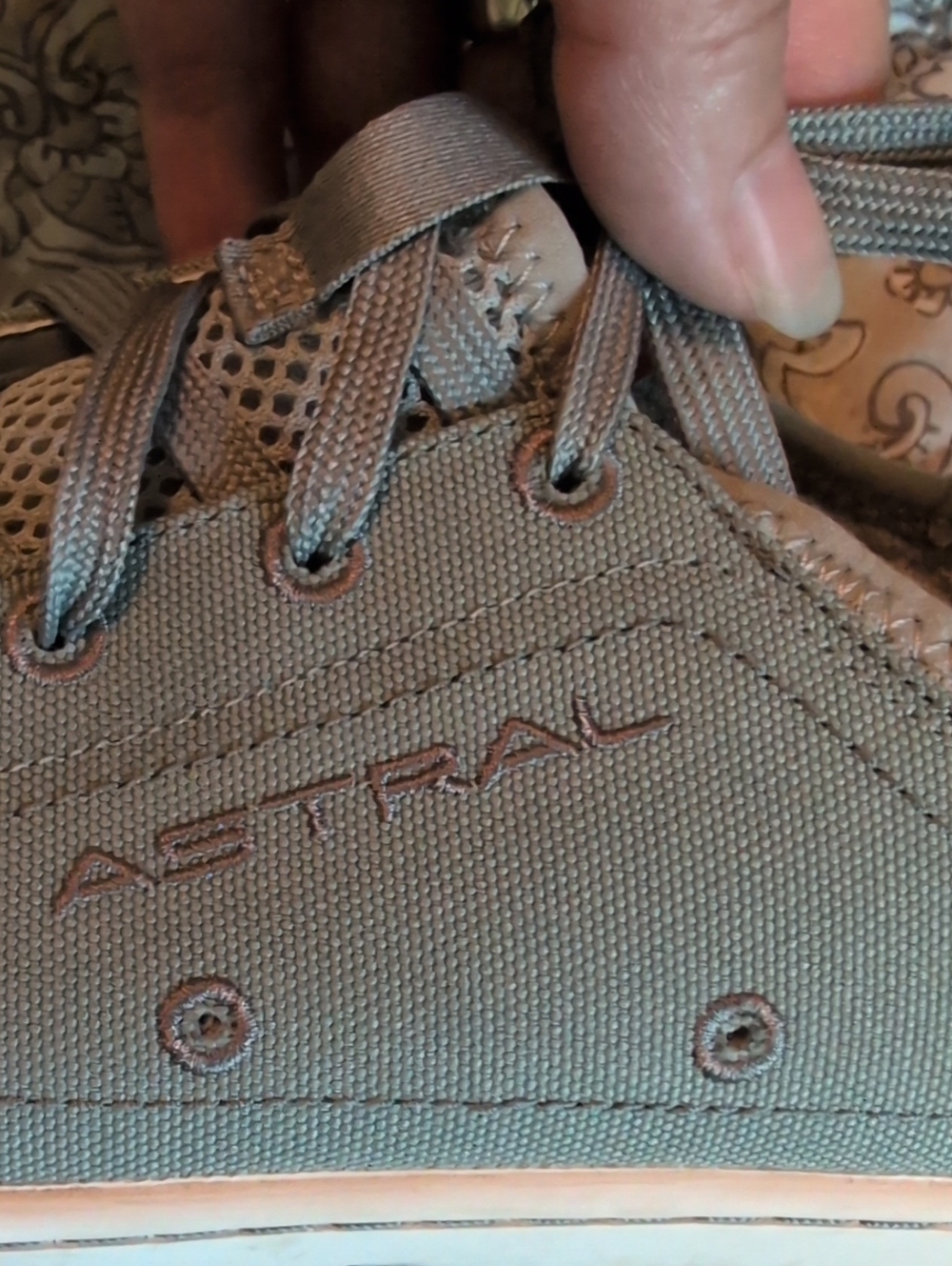 Casual Women's Lace-Up Sneakers in Teal - Picture 3 of 6